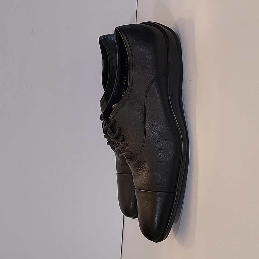 Ferragamo men's black leather shoes size 6.5 2E Black Oxford Dress Mens wide